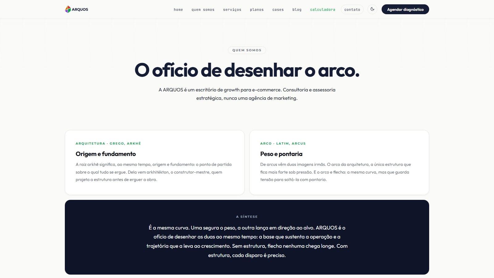 print do projeto arquos quem somos