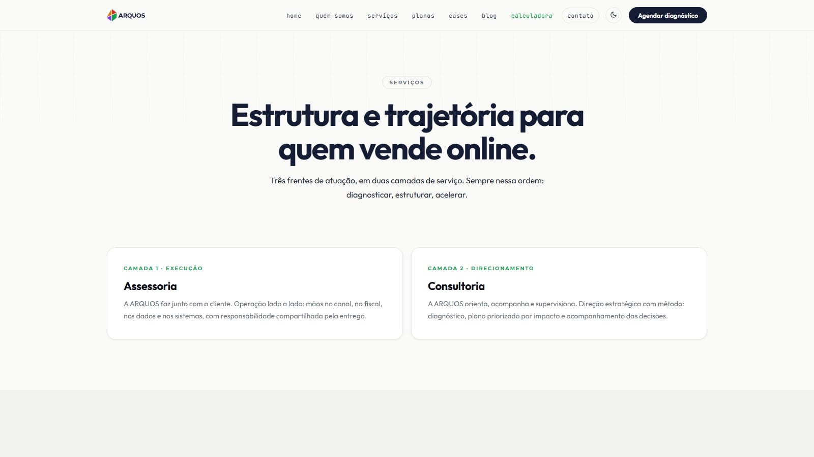 print do projeto arquos servicos